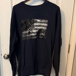 Men's Navy Graphic Crewneck Sweater